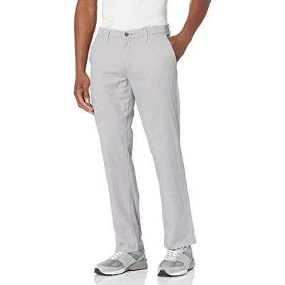 Abbildung von Amazon Essentials Herren Legere Stretch Chinohose mit gerader Passform, Grau, 40W / 28L