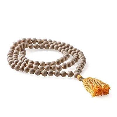 Abbildung von Lotuscrafts Tulsi Mala Kette Buddhistische Gebetskette aus 108 Holz Perlen