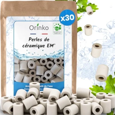 Abbildung von Orinko 30 Keramikperlen EM® Verbessern die Wasserqualität Reduzieren Kalkablagerungen Geeignet für Waschmaschine und 2 Dekanter, Flaschen, Kürbisse, Kaffeemaschine, Wasserkocher