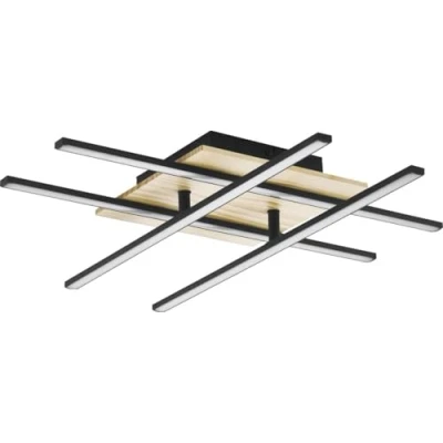 Abbildung von Eglo 99793 Deckenleuchte MARINELLO 1 schwarz, braun weiss L:50 B:50 H:9cm 3000K