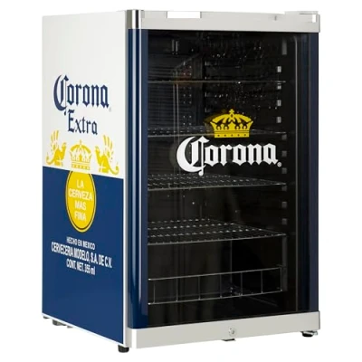 Abbildung von CUBES Corona Kühlschrank, 115L Fassungsvermögen, mit Glastür und 4 Einlegeböden