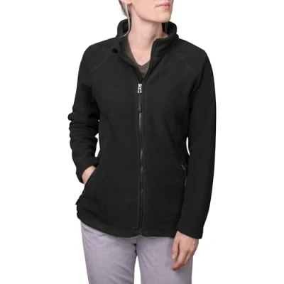 Abbildung von HRM Damen 1202 Women&#039;s Full Zip Fleece Jackets, Schwarz, XXL EU