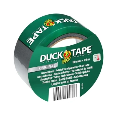 Abbildung von Duck Tape Original Gewebeband Silber 50 mm x 25 m Panzerband Extra Stark Innen &amp; Außen Wetterbeständig Wasserdicht Reparieren Fixieren