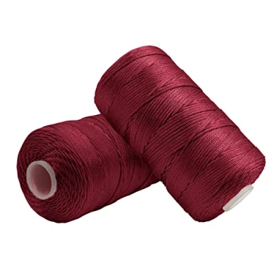 Abbildung von Uiopa Makramee Garn 1,5mm x 400m, Nylonschnur Band für Häkeltasche, Schnur Schmuckband Farbig Häkeln, Stricken, Dekoration, DIY Projekte
