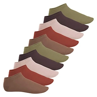 Abbildung von Footstar Herren &amp; Damen Sneaker Socken (10 Paar), Kurze Sportsocken aus Baumwolle Sneak It! Herbstfarben 43 46