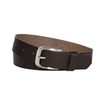 Abbildung von Vascavi Ledergürtel, 3 cm breit, Made in Germany, echt Leder Gürtel für Damen und Herren, kürzbar (105 Gesamtlänge 115 cm, Dunkelbraun)