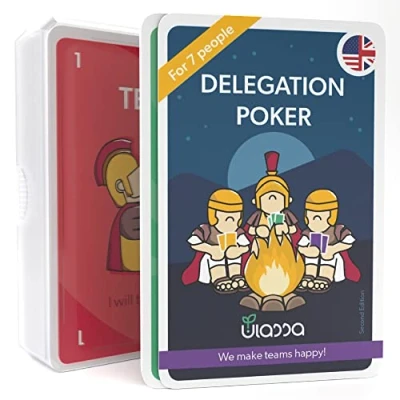 Abbildung von Delegation Poker Karten Set 3 7 Personen Für Agile Unternehmen zur effektiven von Verantwortlichkeiten im Team Management 3.0 ENGLISCH Version