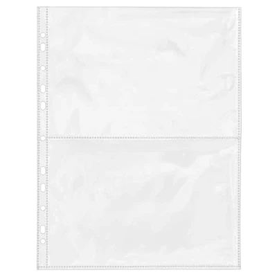 Abbildung von Ideen mit Herz Sammelhüllen Klarsichthüllen zum Abheften Prospekthüllen DIN A4 2 geteilt Fächer je 22 x 15 cm (Din A5) glasklar transparent 50 Stück