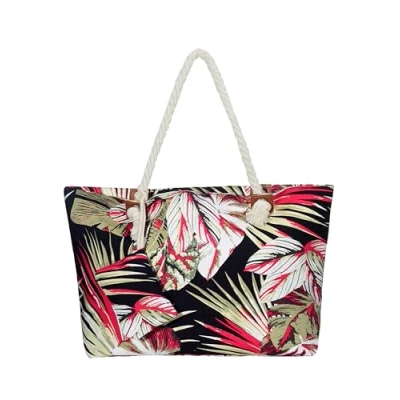 Abbildung von DonDon Strandtasche XXL Familie Badetasche Damen mit Reißverschluss Beach bag groß Life