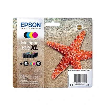 Abbildung von Epson Original 603XL Tinte Seestern Multipack 4 farbig XL, WF 2820DWF 2830DWF 2840DWF 2850DWF XP 2100 2150 3100 3150 4100 4150, EasyMail, ReadyPrint Flex Tintentarife