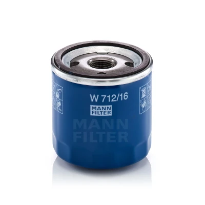 Abbildung von MANN FILTER W 712/16 Ölfilter M 20 X 1.5 mit einem Rücklaufsperrventil Anschraubfilter FIAT: Panda II Hatchback, Punto Stilo Hatchback