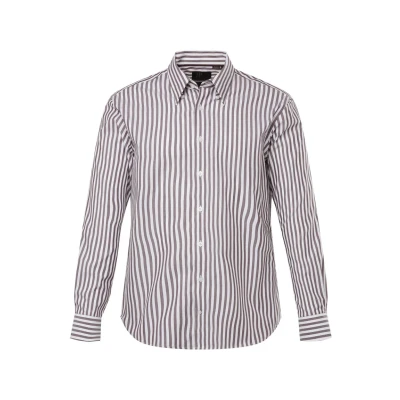 Abbildung von JP1880 Striped Business LONG Sleeve Concealed Buttondown Collar EASY ARE Modern FIT Hemd, Herren, Größe: 3XL, Aubergine
