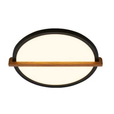 Abbildung von LED Deckenleuchte Remsa, Ø 30 cm, Kunststoff, schwarz