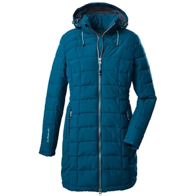 Abbildung von Killtec Damen Parka In Daunenoptik mit Abzippbarer Kapuze, Polyester, Dunkelblau, 42