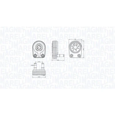 Abbildung von MAGNETI MARELLI 350300001400 Ölkühler FIAT: Doblo I Cargo