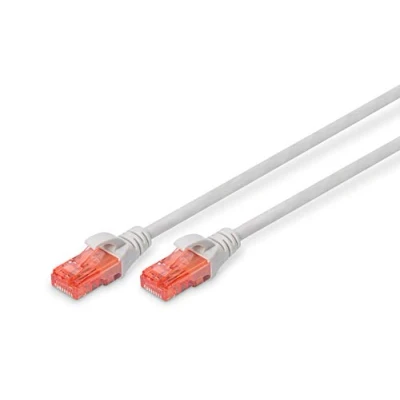 Abbildung von DIGITUS LAN Kabel Cat 6 10m CCA Netzwerkkabel Mit RJ45 U/UTP Ungeschirmt Kompatibel zu 6A &amp; 5e Grau