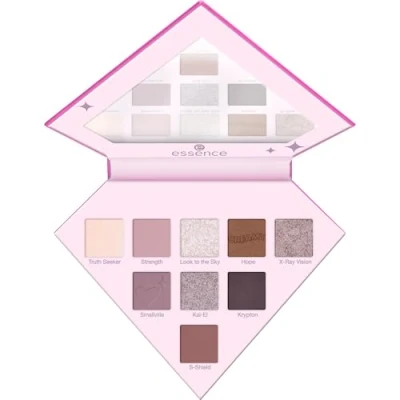 Abbildung von essence Superman eyeshadow palette, Lidschatten, Nr. 01, 9 Farben, langanhaltend, hochpigmentiert, sofortiges Ergebnis, schimmernd, vegan, Nanopartikel frei, ohne Parabene, glutenfrei, 1er Pack (7g)