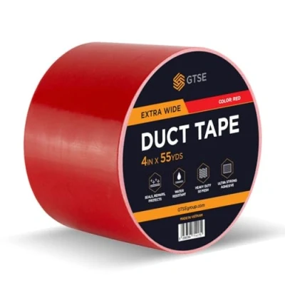 Abbildung von GTSE Rotes Panzerband, breite Rolle, 100 mm x 50 m (4&quot;), strapazierfähig, Mehrzweck Klebeband, wasserdicht, für DIY Projekte, Reparaturen, 1 Rolle