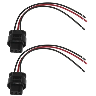 Abbildung von OTOTEC 2 STK. 3 Pin Auto PDC Sensor Kabel Stecker Kabelbaum Ersatz 3C0973203 1452669 Kompatibel mit VW Audi Parksensor