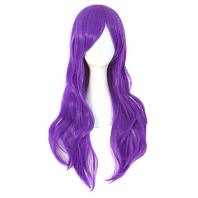 Abbildung von MapofBeauty 28&quot; langes lockiges Haarspitzen Kostüm Cosplay Perücke (lila)