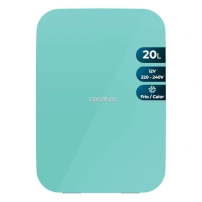 Abbildung von Cecotec Mini Kühlschrank Bolero MiniCooling 20L Bahamas Mint. Kapazität 20L, Betrieb 12 220V, Kompatibel mit Autos und Wohnwagen, Kühl Heizfunktion, Einstellbare Temperatur von 7 ºC bis 65