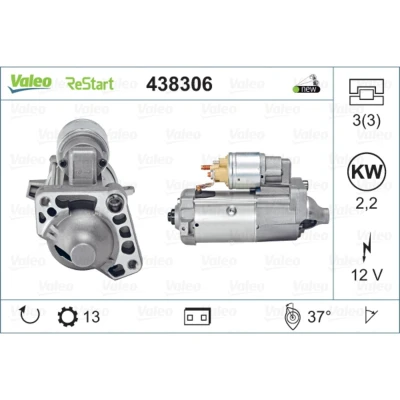 Abbildung von VALEO NEW STOP&amp;START ORIGINAL PART 438306 Anlasser 12 2,2 13 VOLVO: V70 3
