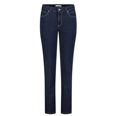 Abbildung von MAC Jeans Melanie Straight Leg, Damen, Größe: 46x30, Dark rinsed
