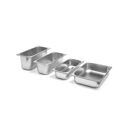 Abbildung von HENDI Eiscremebehälter 5 Liter aus Edelstahl 36 x 16,5 12 cm Stärke: 0,8 mm abgerundete Ecken Lebensmittelecht, Gastro Eisbehälter