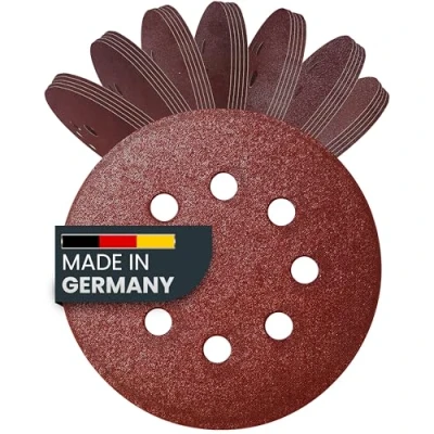 Abbildung von PICTORIS Schleifpapier 125mm Klett grobes Set Exzenterschleifpapier mit langer Standzeit, starker Haftung &amp; reduzierter Vibration dank einzigartiger Klettschicht Made in Germany Korn 40 120