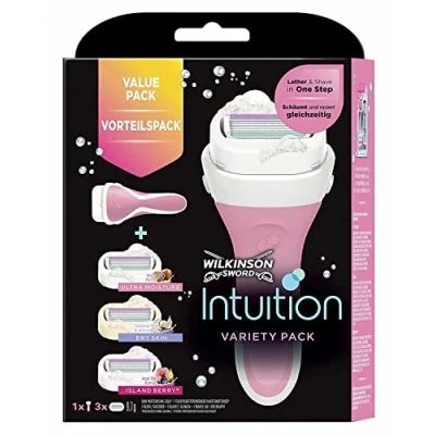 Abbildung von Wilkinson Sword Intuition Summer Variety Vorteilspack Rasierklingen mit Damen Rasierer, 3 St
