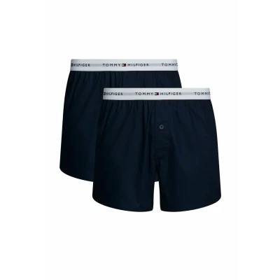 Abbildung von Tommy Hilfiger 2PACK Repeat LOGO Boxershorts, Herren, Größe: Small, desert sky