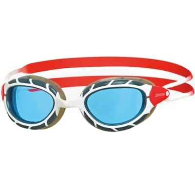 Abbildung von Zoggs Predator Schwimmbrille, Weiß/Rot/Tönung, Regular