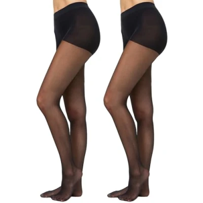 Abbildung von Nur Die 2er Pack Goodbye Laufmaschen 20 DEN Strumpfhose verhindert transparente Fein matte Optik haltbar Damen