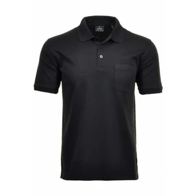 Abbildung von RAGMAN Herren Kurzarm Softknit Poloshirt S, Schwarz