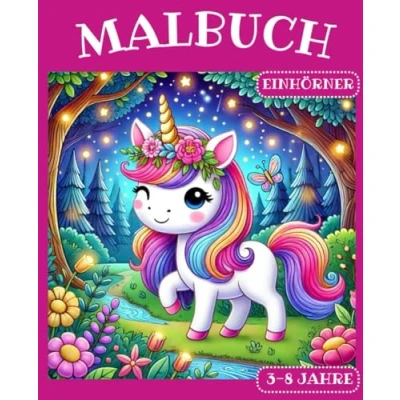 Abbildung von Malbuch Einhörner: Magische Malvorlagen für Kinder von 3 8 Jahren ab Mädchen Einhorn