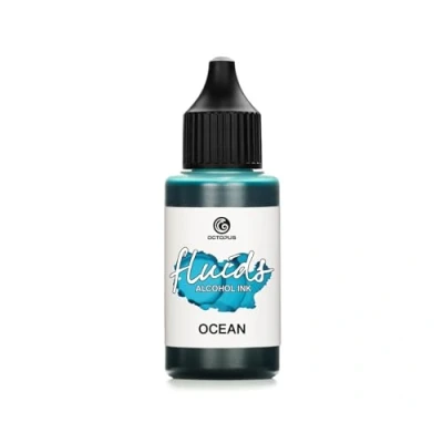 Abbildung von Octopus 30ml Fluids Alcohol Ink BLUE OCEAN, Alkoholtinte für Fluid Art und Resin, blau