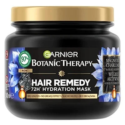 Abbildung von Garnier Botanic Therapy Aktivkohle und Schwarzkümmelöl Haarmaske 340ml