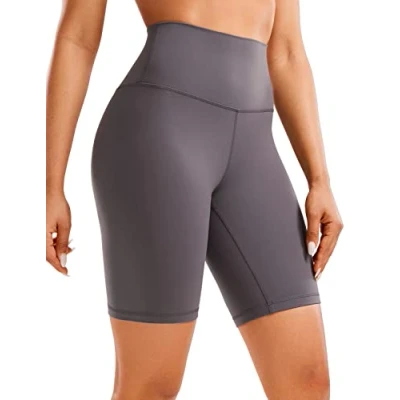 Abbildung von CRZ Yoga Womens Kurze Sporthose Laufshorts Sommer Radlerhose High Waist Fitness Shorts ButterLuxe 20cm Tornado 38