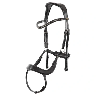 Abbildung von BR Trense Mirfield Schwarz/Silber Warmblut