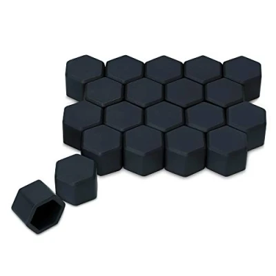 Abbildung von kwmobile 20x Abdeckung für 19 mm Radmuttern Auto Rad Schraube Radschrauben Cover Mutter Kappen in Schwarz