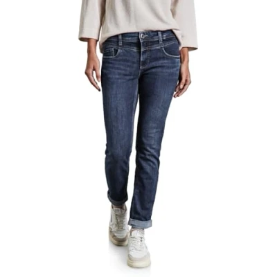 Abbildung von Street One Damen A378402 Jeans im Casual Fit, Authentic Indigo Wash, 29W / 32L
