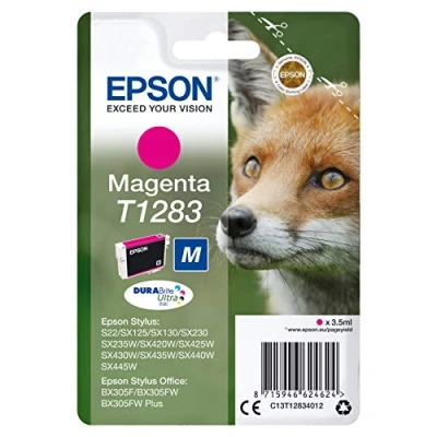 Abbildung von Epson Original T1283 Tinte Fuchs, S22 SX125 SX420W BX305F BX305FW SX130 SX440W SX435 SX235W, (magenta)