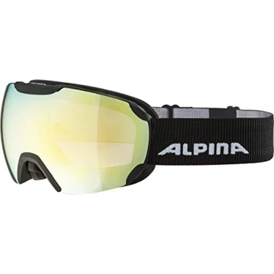 Abbildung von ALPINA PHEOS Q LITE Verspiegelte, Kontrastverstärkende Skibrille Mit 100% UV Schutz Für Erwachsene, black matt gold SPH.., One Size