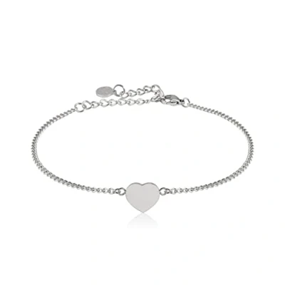 Abbildung von GD GOOD.designs Armband Herz Silber für Damen Verstellbare 15,5 20,5 cm Herzchen Armkette Versilbertes Heart Freundschaftsarmband