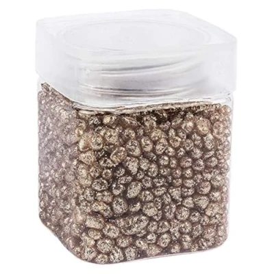 Abbildung von Ideen mit Herz Glitzernuggets aus Glas Metallic Deko Granulat Glitzer Steine Körnung: 2mm bis 7mm 260g ideal als Streu Deko, Tisch Hochzeit (kupfer)