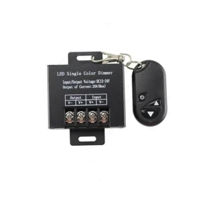 Abbildung von Taikuwu DC12 24V Max.20A RF Fernbedienung Controller LED Funk Regler Dimmer für Leuchtmittel Strip