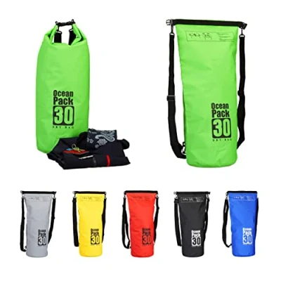 Abbildung von Relaxdays Ocean Pack 30 L, wasserabweisender Dry Bag für Wertsachen, leichter Trockensack Outdoor Sport, grün