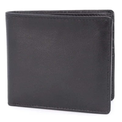 Abbildung von Bucklestone Herren Leder Geldbörse Klein Geldbeutel 10 Kartenfächer Portemonnaie/Wallet mit RFID Schutz Geschenkbox Oxford Schwarz