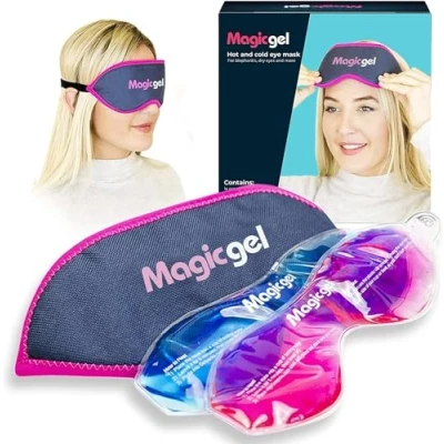 Abbildung von Magic Gel Augenmaske zum Kühlen oder Erhitzen Kühlende mit Kühlpads Migräne Maske auch als Schlafmaske geeignet