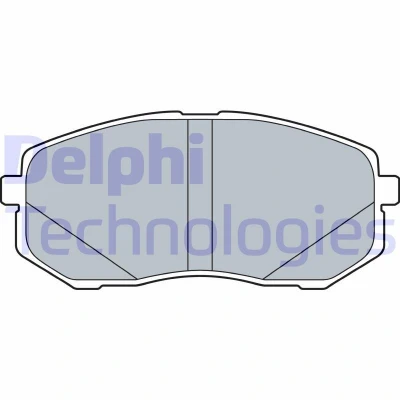 Abbildung von DELPHI LP3538 Bremsbelagsatz mit akustischer Verschleißwarnung Anti Quietsch Blech ohne Zubehör HYUNDAI: Tucson, Kona SUV, Tucson Box Body / SUV